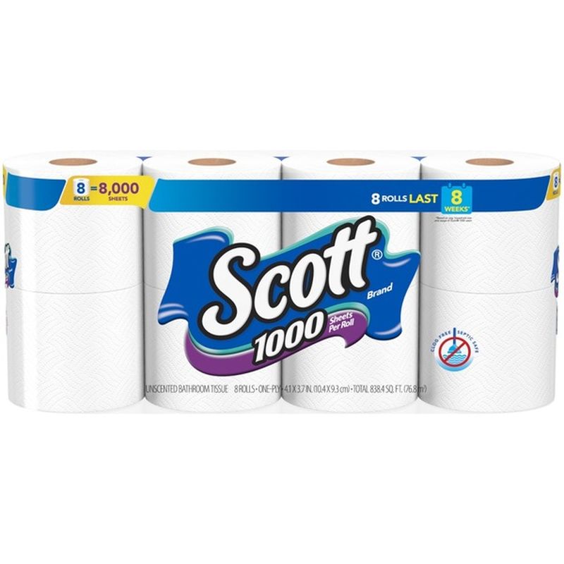 Scott 1000 Toilet Paper Bath Tissue (8 each) from Kroger Instacart