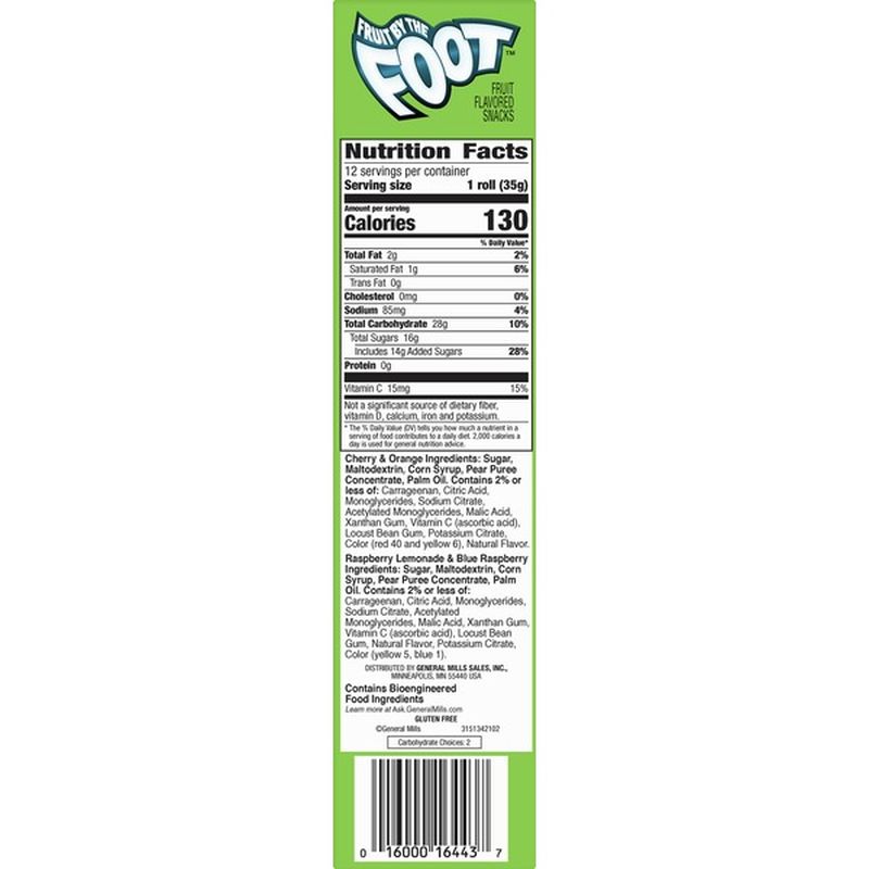 Fruit by the Foot Fruit Snacks, Rolls, Raspberry Lemonade & Blue