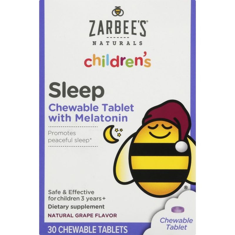 Zarbee's Naturals Children's Sleep Grape Chewable Tablets with