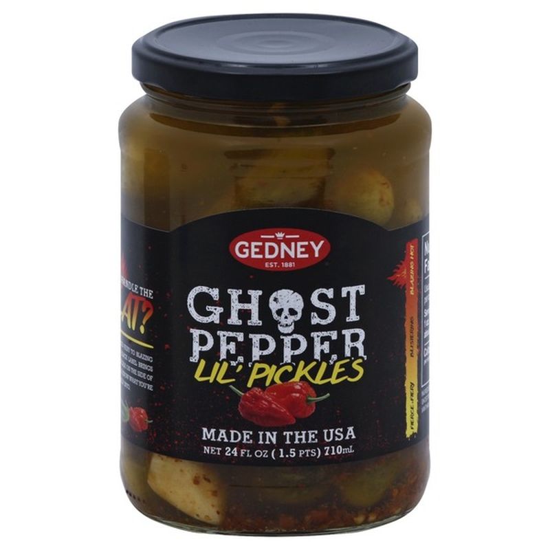 Gedney Lil' Pickles, Ghost Pepper (24 oz) Instacart