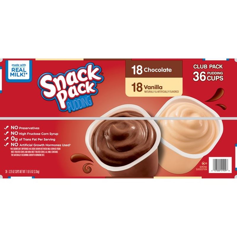 Snack Pack Chocolate Vanilla Pudding (3.25 oz) - Instacart