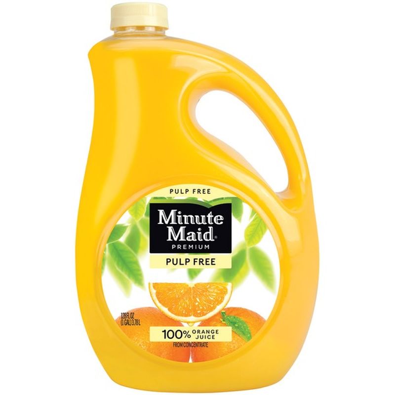 Minute Maid Orange Juice, Pulp Free (128 oz) Instacart