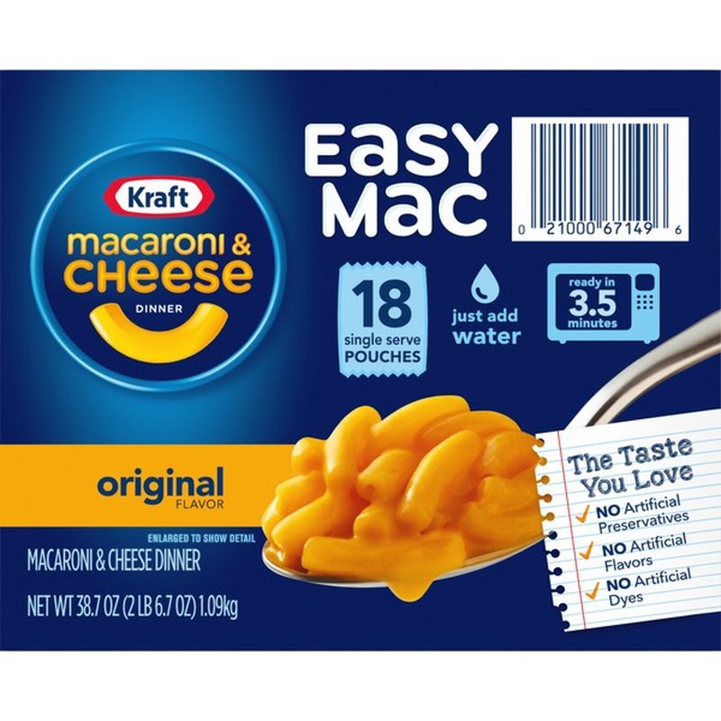 Kraft Easy Mac Original Flavor Macaroni & Cheese Dinner (6.7 oz) from ...