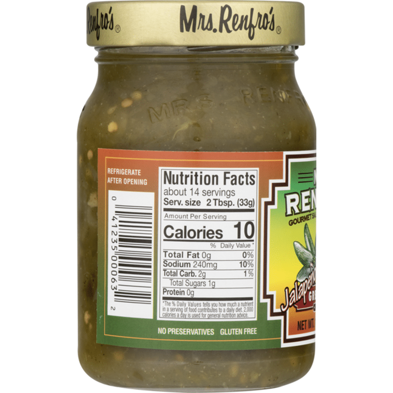 Mrs. Renfro's Green Salsa, Jalapeno, Hot (16 oz) - Instacart
