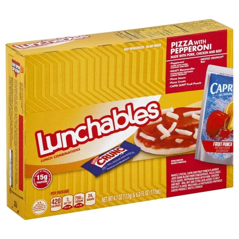 Lunchables Pizza with Pepperoni Meal Kit with Capri Sun Fruit Punch