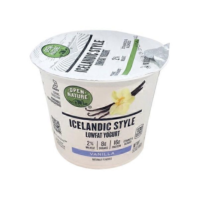 Open Nature Vanilla Icelandic Style Lowfat Yogurt (5.3 oz) Instacart