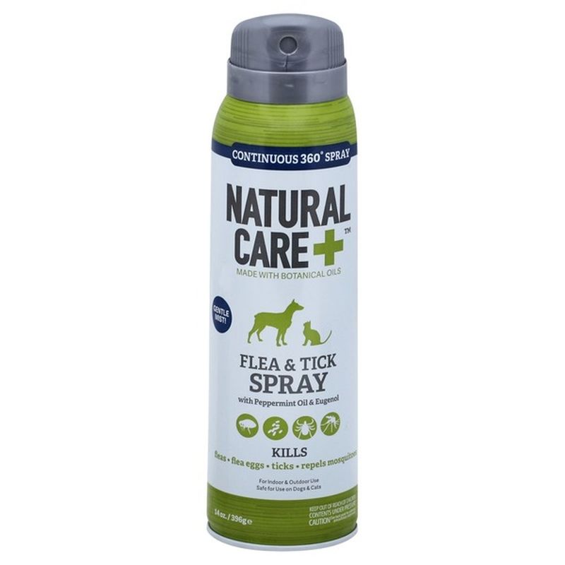 Natural Care + Flea &amp; Tick Spray, with Peppermint Oil