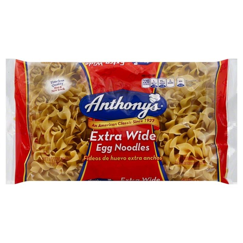 Anthony's Egg Noodles, Extra Wide (12 oz) from Stater Bros. Instacart