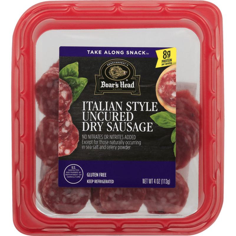 Boar's Head Sausage, Italian Style, Uncured, Dry (4 oz) Instacart