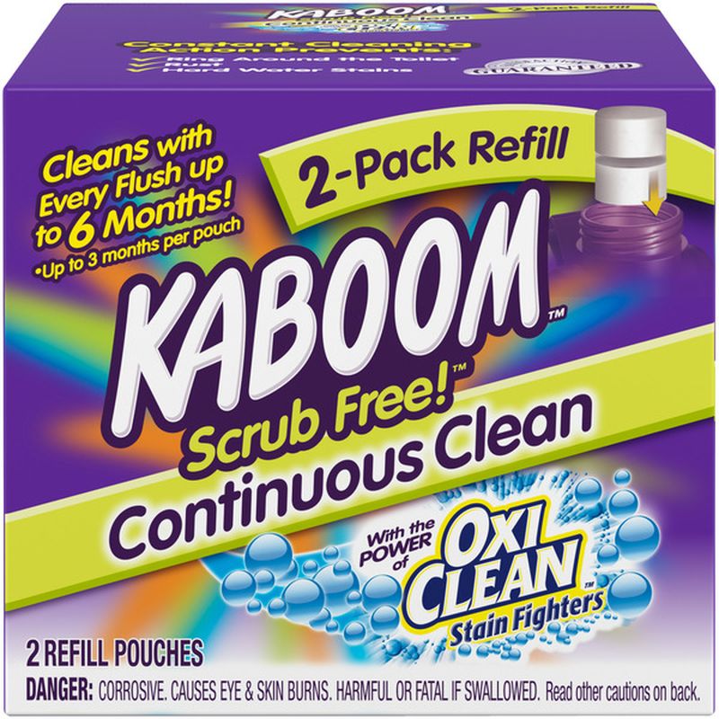 Kaboom Scrub Free! Continuous Clean Toilet Cleaning Refill 2 Pack (2 1n) Instacart