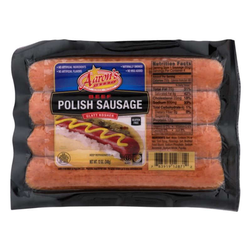 Aaron's Best Beef Polish Sausage (12 oz) Instacart