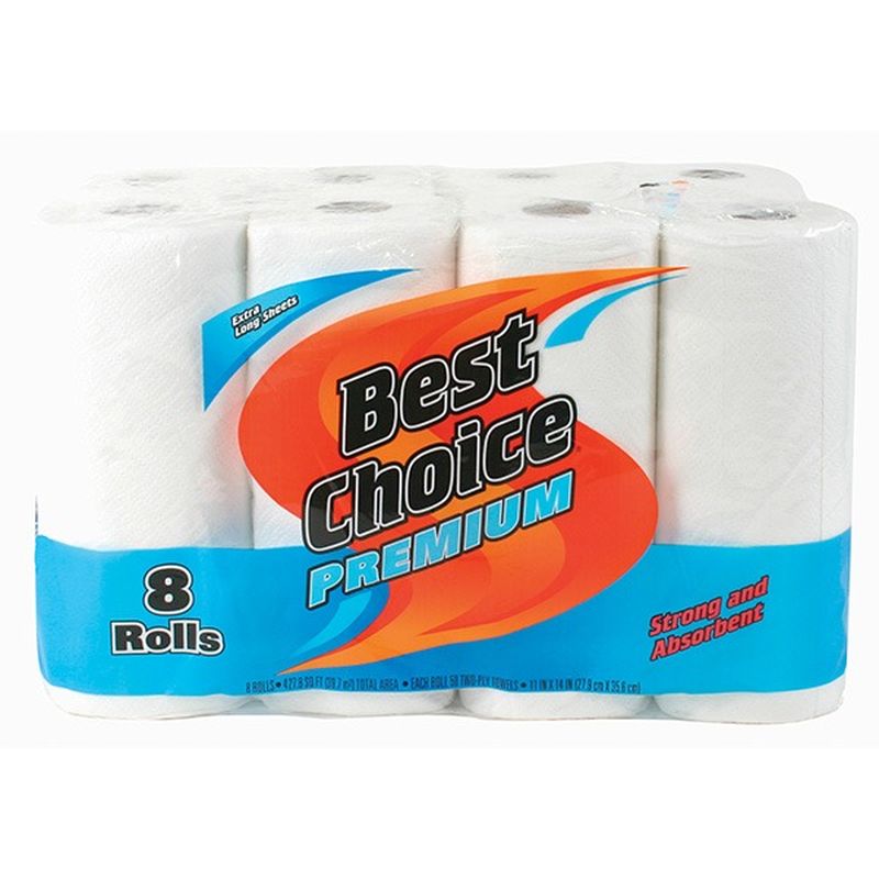 Best Choice 2 Ply Premium Paper Towel (8 ct) Instacart