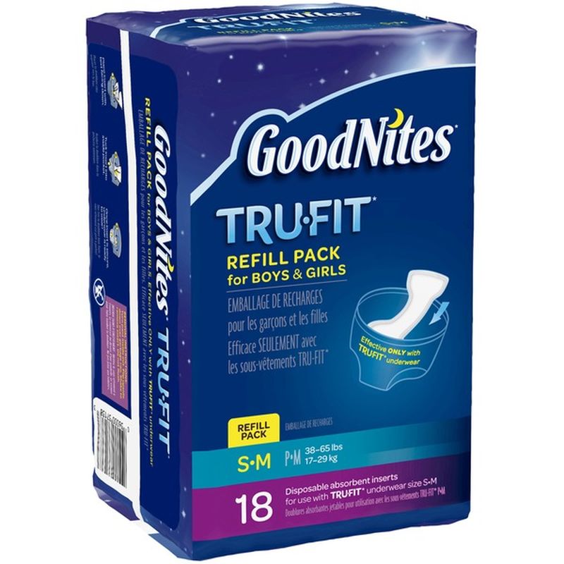GoodNites TRUFIT Disposable Absorbent Inserts for Boys & Girls (18 ct