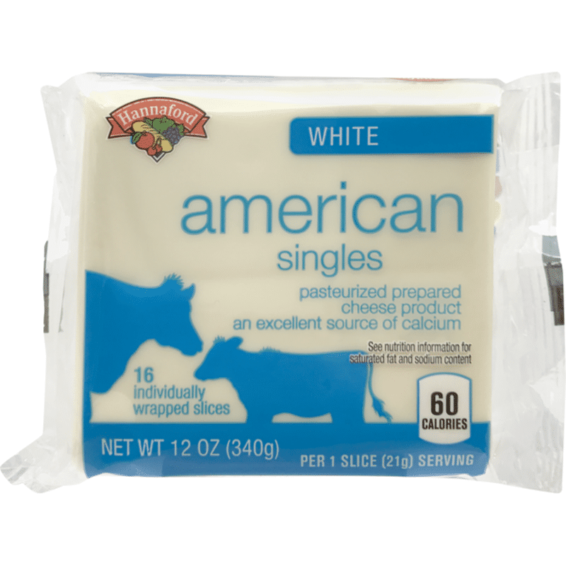 Hannaford White American Cheese Product Slices (12 oz) Instacart