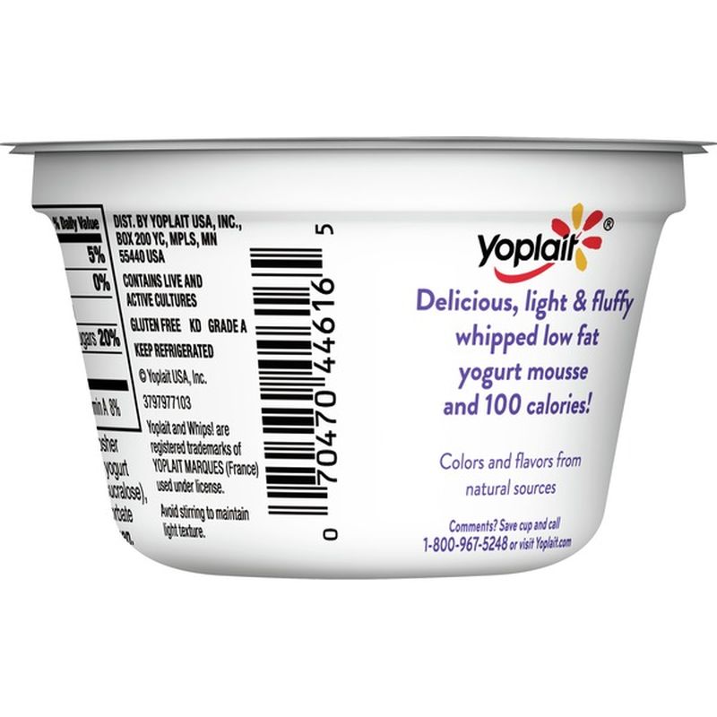 Yoplait Yogurt Mousse, Low Fat, Vanilla Cupcake (4 oz ...