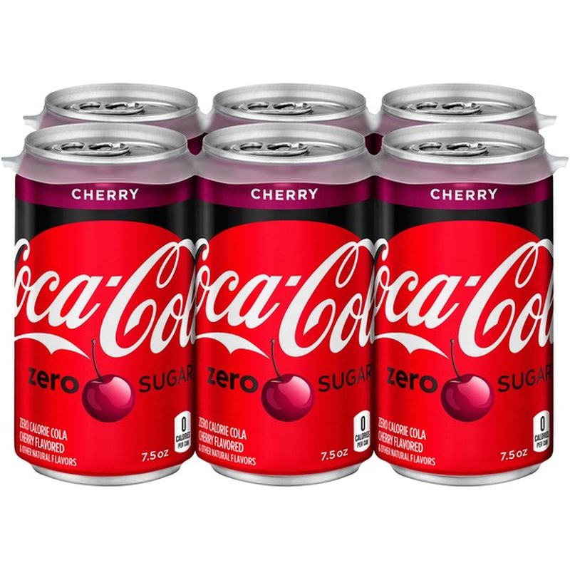 Coke Zero Cherry Sugar Mini Cans, Cherry Flavored Diet Soda Soft Drink ...