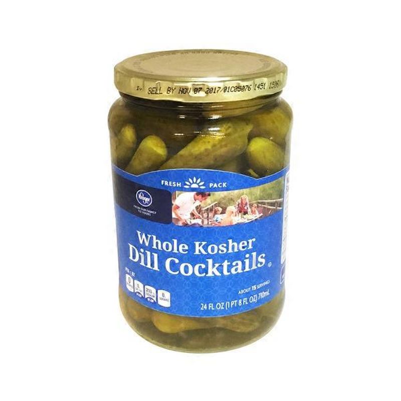 Kroger Whole Kosher Dill Cocktail Pickles (24 fl oz) Instacart