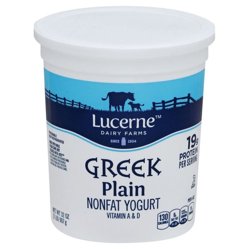 Lucerne Dairy Farms Plain Greek Nonfat Yogurt (32 oz) Instacart