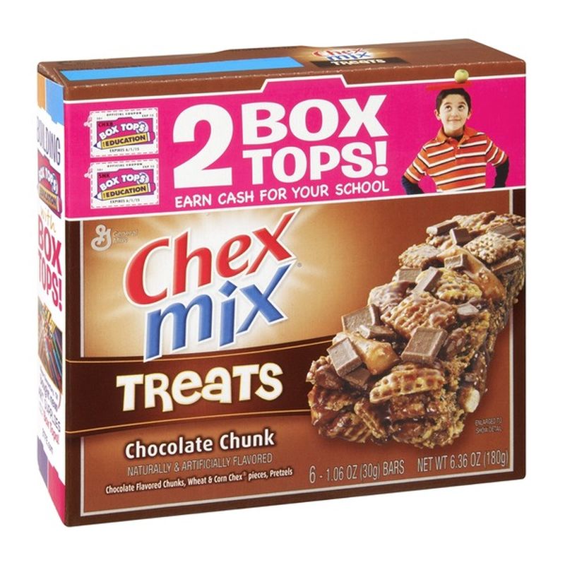 Chex Mix Chocolate Chunk Treat Bars - 6 CT (6.36 oz) - Instacart