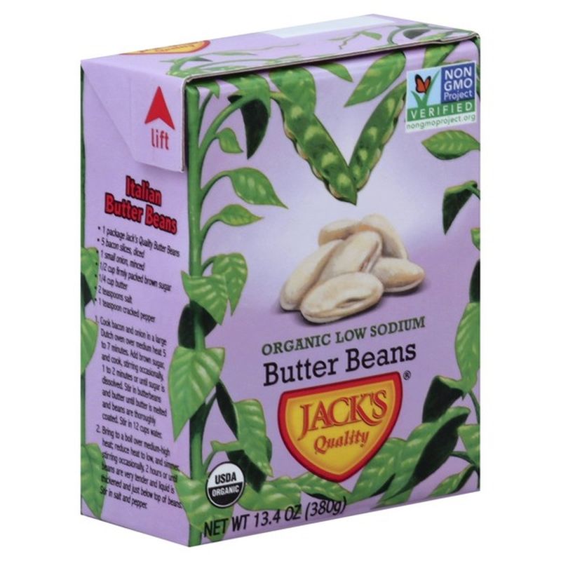 Jacks Quality Butter Beans, Low Sodium, Organic (13.4 oz) from Safeway