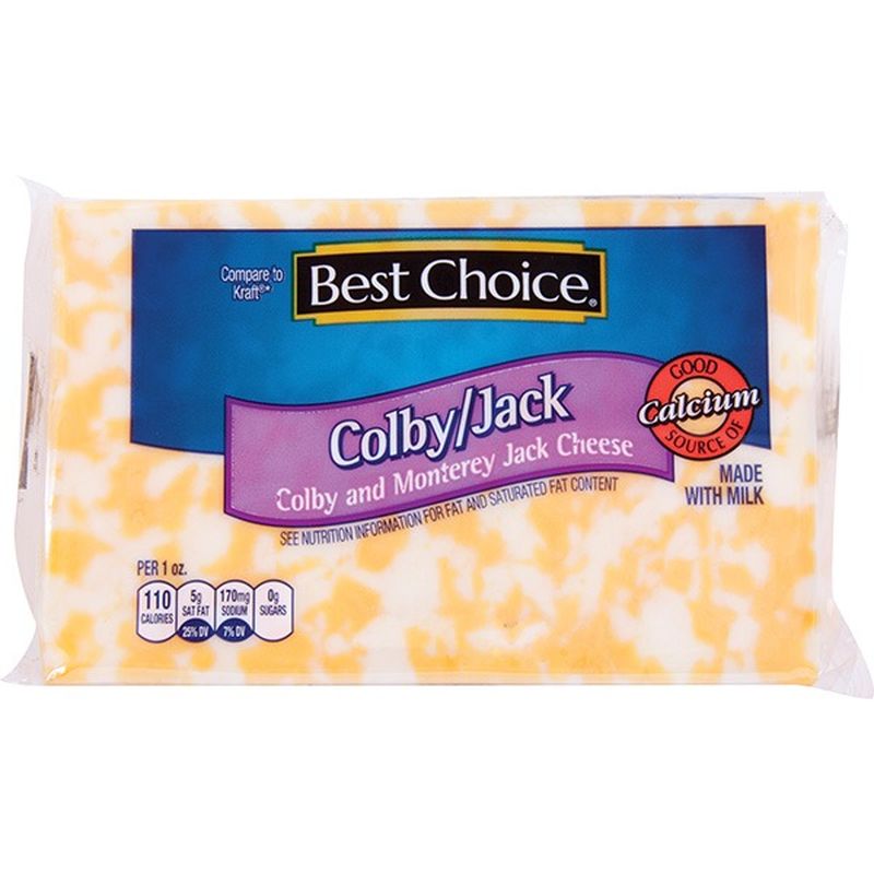 Best Choice Colby/jack, Colby And Monterey Jack Cheese, Made With Milk
