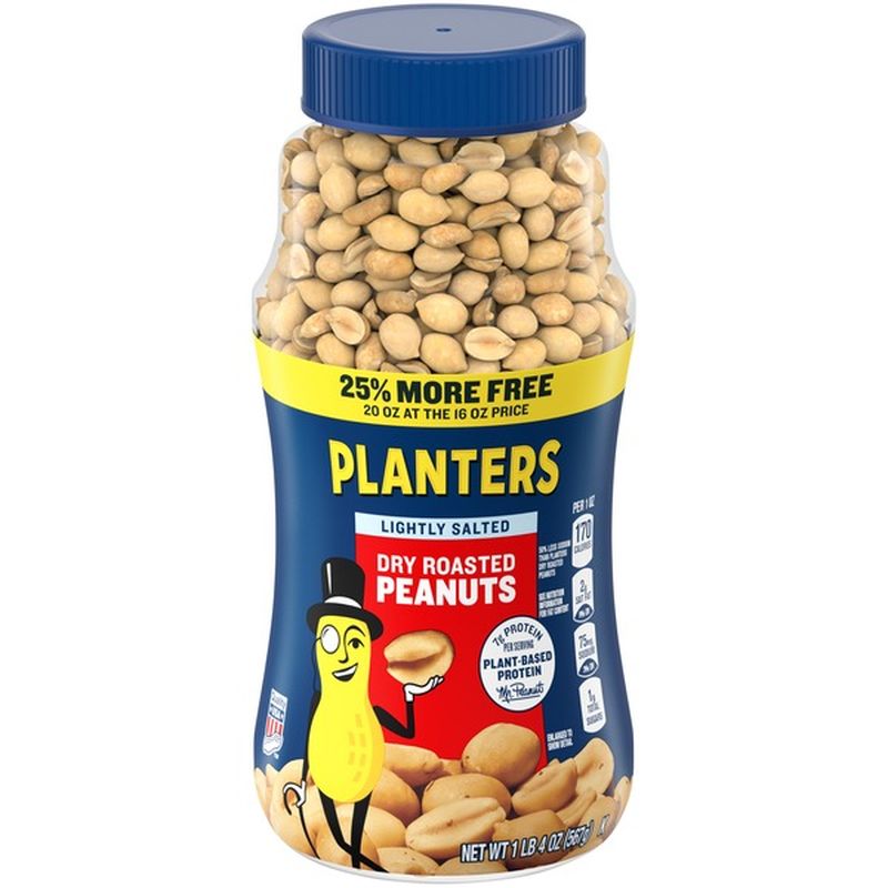 Planters Lightly Salted Dry Roasted Peanuts (1 lb) - Instacart