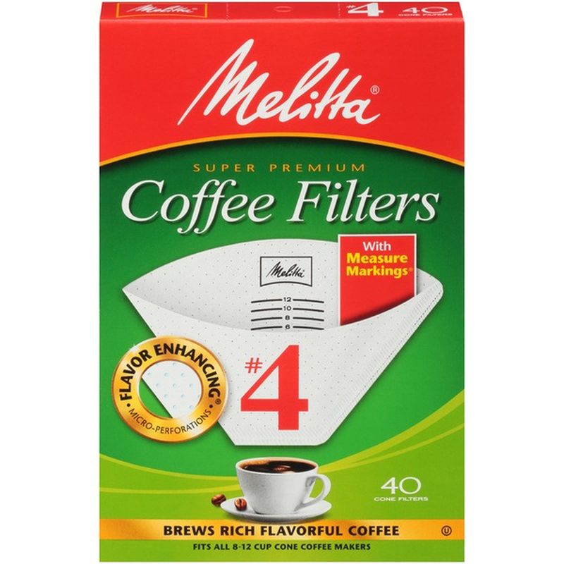 Melitta Coffee Filters, Super Premium, No. 4 (40 each) from Publix