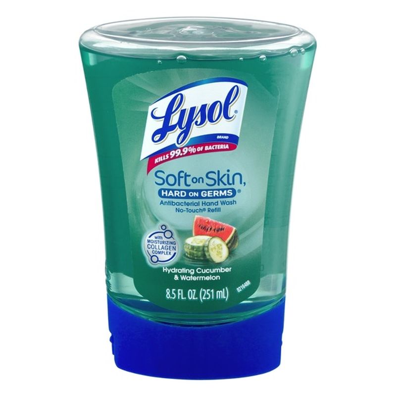 Lysol NoTouch Antibacterial Soothing Cucumber Splash Scent Hand Soap