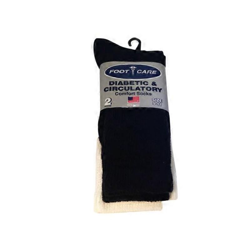 Foot Care Diabetic & Circulatory Comfort Crew Sock (2 ct) Instacart