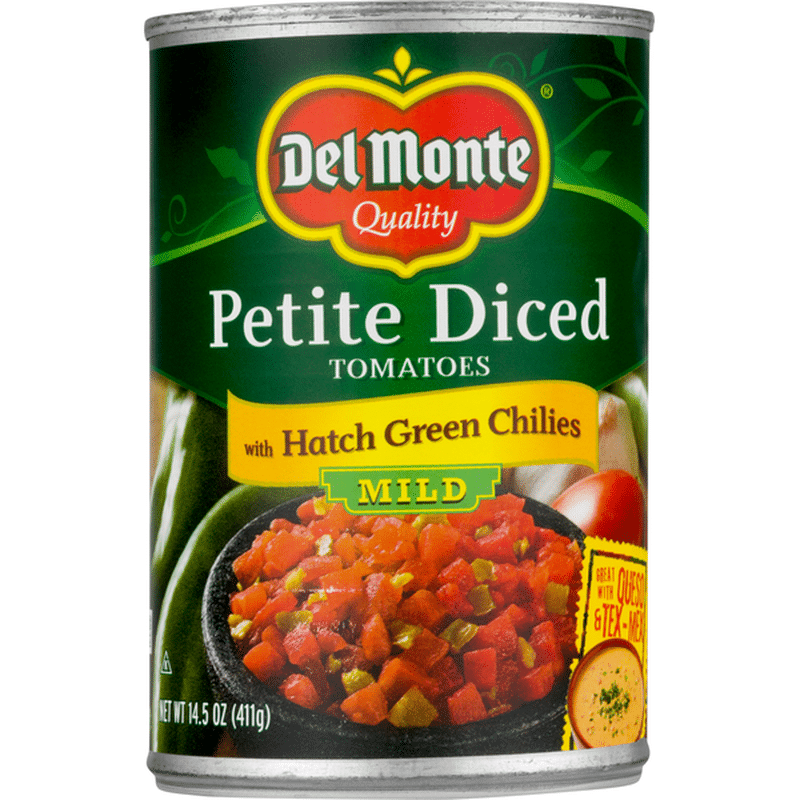 Del Monte Tomatoes with Hatch Green Chilies, Petite Diced, Mild (14.5