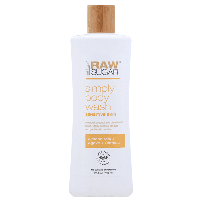 Raw Sugar Body Wash, Simply, Almond Milk + Agave + Oatmeal, Sensitive