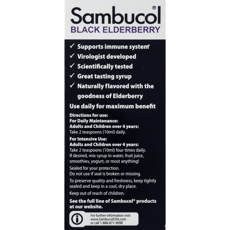 Sambucol Black Elderberry, Syrup (4 oz) from CVS Pharmacy® - Instacart