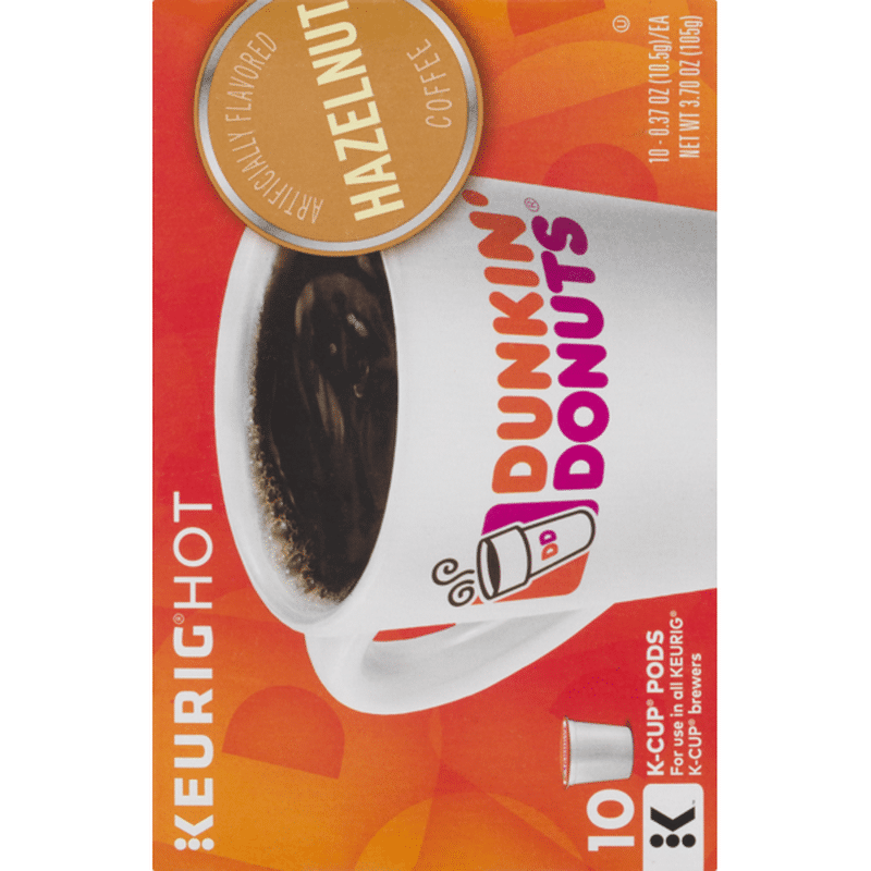 Dunkin Donuts Hazelnut Coffee K Cup Pods 0 37 Oz Instacart