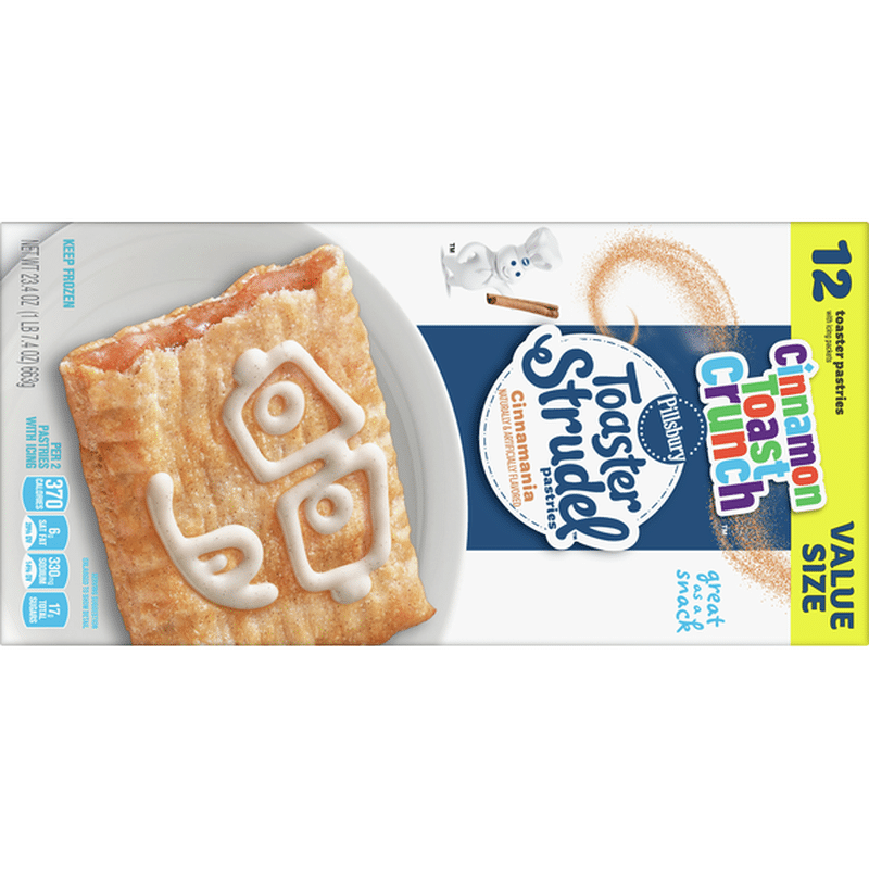Pillsbury Toaster Pastries, Cinnamania, Cinnamon Toast Crunch, Value Size