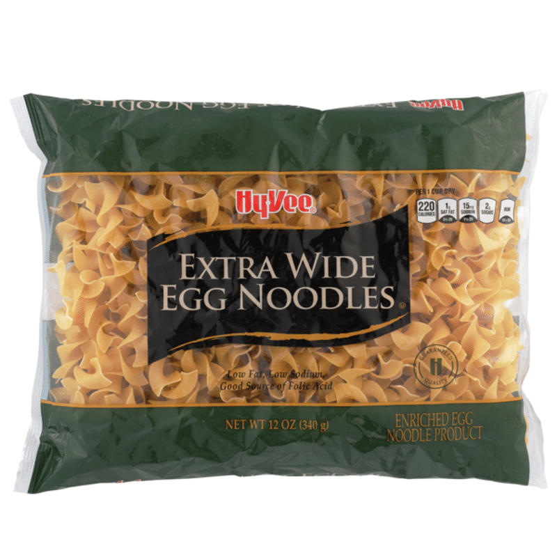 HyVee Enriched Egg Noodle Product, Extra Wide Egg Noodles (12 oz