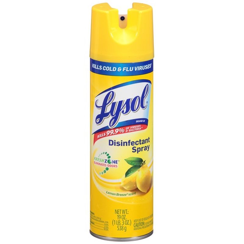 Lysol Disinfectant Spray Freshzone Lemon Breeze Scent (19 oz) from