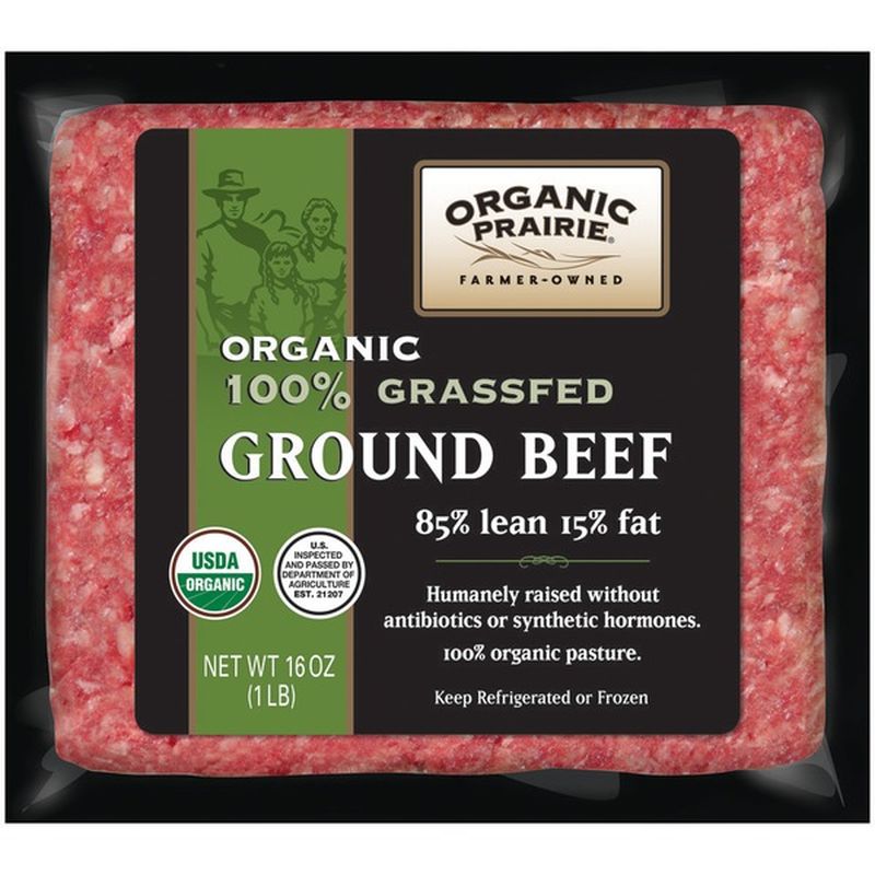 Organic Prairie Ground Beef 8515 Lean 100 Grassfed Fresh Beef 16 Oz Instacart 9287