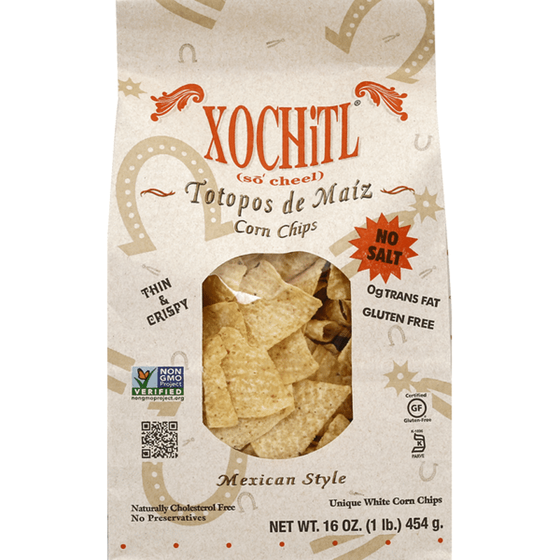 Xochitl Corn Chips, No Salt, Mexican Style (16 oz) - Instacart