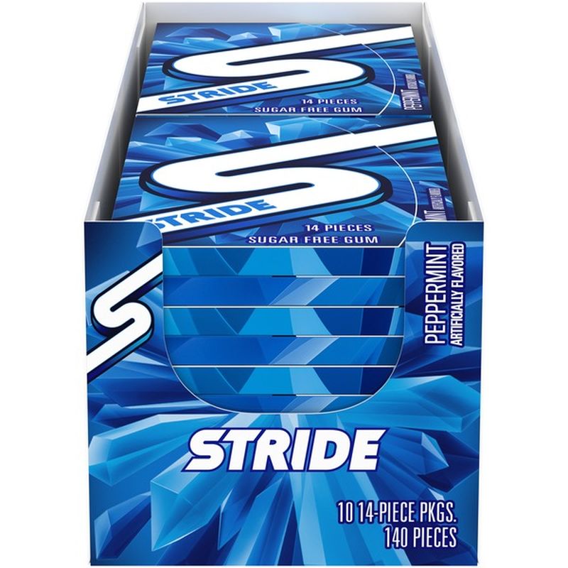 Stride Peppermint Sugar Free Gum (14 ct) - Instacart