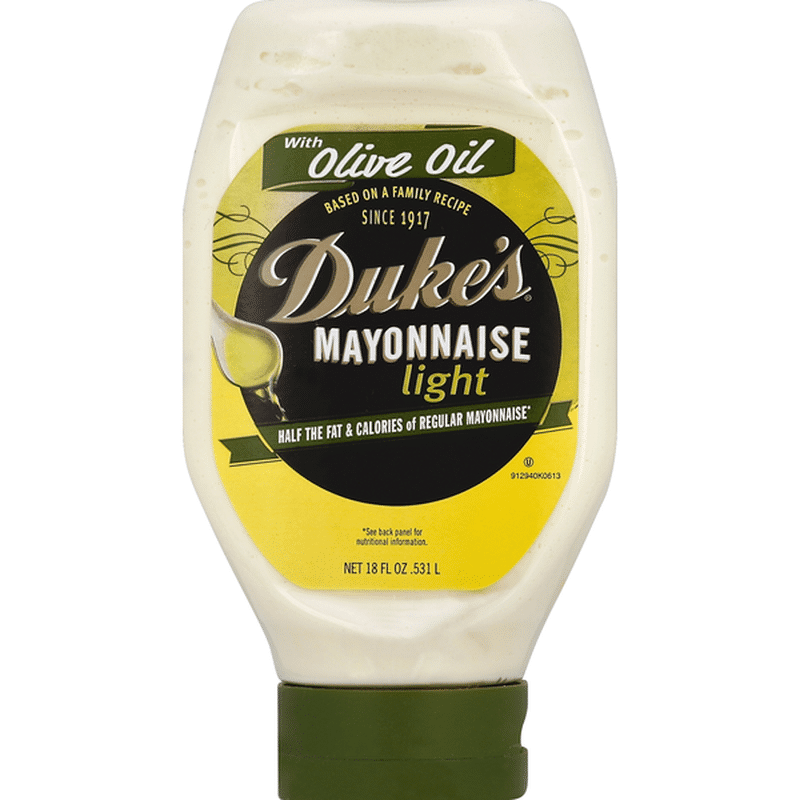 Dukes Mayonnaise Light With Olive Oil 18 Oz - Instacart