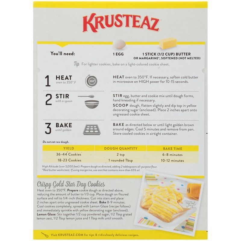 Krusteaz Meyer Lemon Cookie Mix (15.25 oz) - Instacart