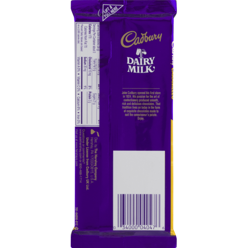 Cadbury DAIRY MILK CARAMELLO Bar, (4 oz) from Bartell Drugs Instacart
