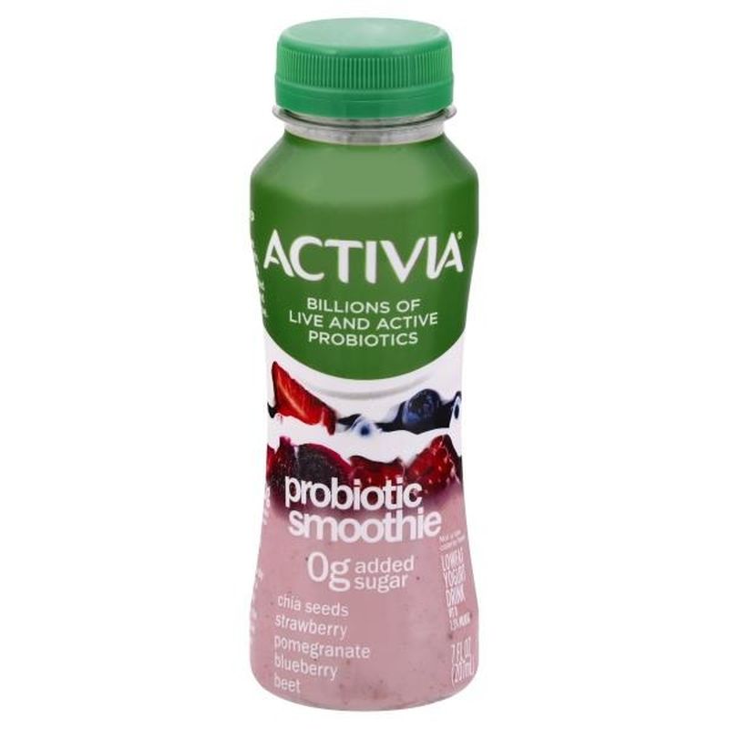 Activia Chia Seeds Strawberry Pomegranate Blueberry Beet Smoothie (7 fl