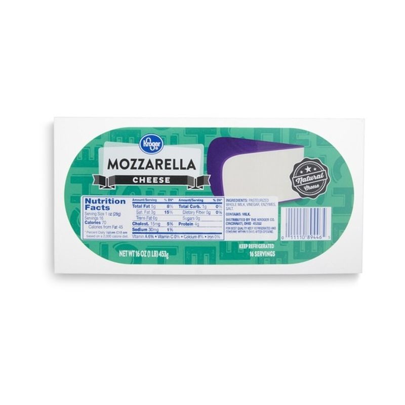 Kroger All Natural Fresh Mozzarella Cheese (16 oz) from Kroger Instacart