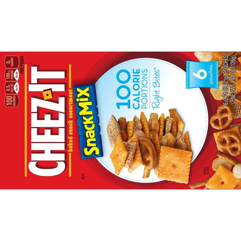 Cheez It 100 Calorie Right Bites Snack Mix 4 44 Oz Instacart