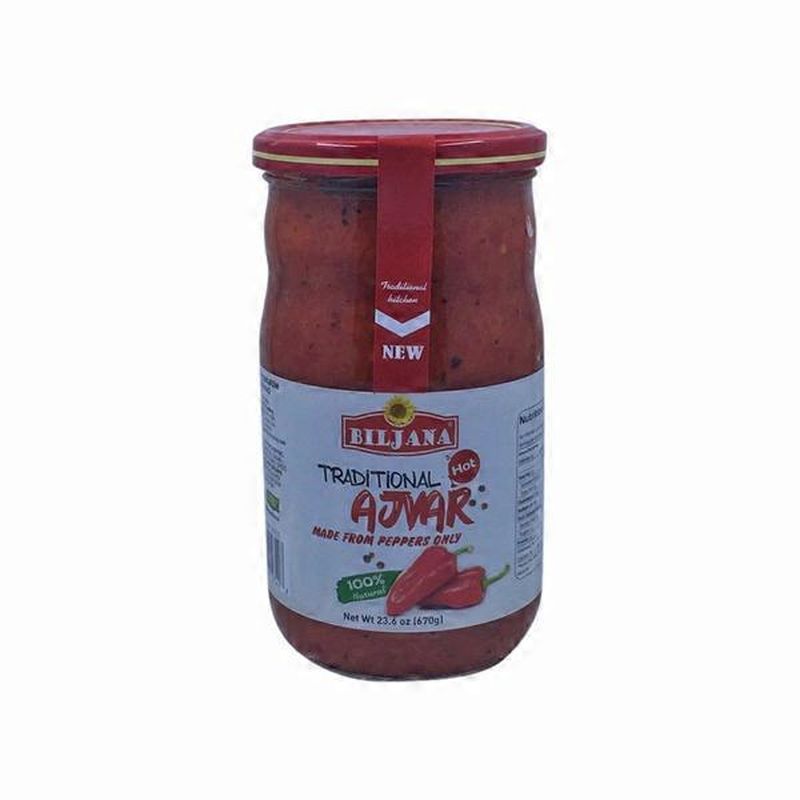 Biljana Traditional Hot Ajvar Peppers Vegetable Spread (23.6 oz ...