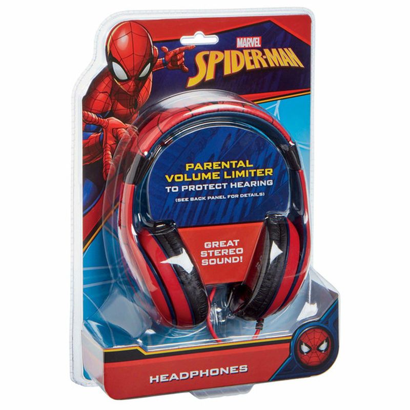 KIDDesigns Marvel Spider-Man Red/Black Kids Headphones