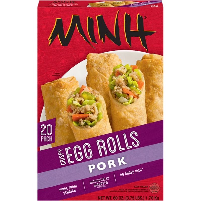 MINH Pork Crispy Egg Rolls 20 ct Box Minh Pork Crispy Egg Rolls (60 oz