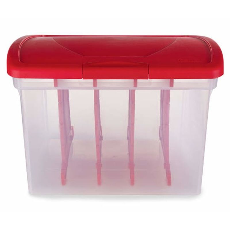 Sterilite 35.4Quart Rocket Red Clear Plastic Storage Tubs & Totes