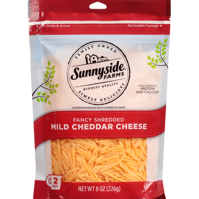 Sunnyside Farms Fancy Shredded Cheese, Mild Cheddar (8 oz) Delivery or